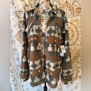 Lange Outdoor Jacket with Gray and Cream Pattern